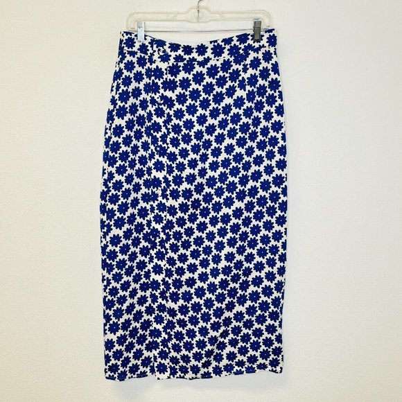 Diane Von Furstenberg Calandra Daisy Dots Silk Midi Skirt 12 - Picture 2 of 7